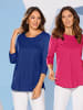 Sieh an! Doppelpack Shirts in royalblau + pink