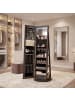 SONGMICS Schmuckschrank in Aschbraun-Schwarz - (B)54.5 x (H)162 x (T)54.5 cm