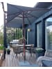 Beliani Marktschirm FLAMENCO in Grau - (W) 195 x (H) 244 x (L) 144 cm