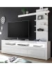 Furn.Design Lowboard Hochglanz weiß, Set 2-tlg. inklusive Paneel, TV Unterschrank Soft-Close