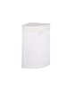 relaxdays 2 x Eckwäschekorb in Weiß - (B)49,5 x (H)65 x (T)37 cm