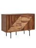 KADIMA DESIGN Sideboard | Sheesham/Metall, 100x71x40cm, 2 Türen