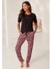 VIVANCE DREAMS Pyjama in schwarz pink Zebra bedruckt