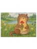 Mr. & Mrs. Panda Puzzle Otter Blumenstrauß Design ohne Spruch in Weiß