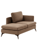 Beliani Chaiselongue SIEVOZ in Braun/Schwarz - (W) 155 x (H) 84 x (L) 85 cm