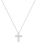 Elli DIAMONDS  Halskette 925 Sterling Silber Kreuz in Weiß