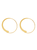 Steel_Art Ohrringe Damen Curve poliert in goldfarben