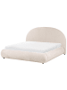 Beliani Doppelbett GRASSE in Beige - (W) 200 x (H) 115 x (L) 225 cm