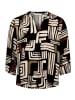 BETTY & CO Schlupfbluse mit Print in Schwarz/Weiß