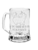 Mr. & Mrs. Panda Bierglas Einhorn Stolzieren mit Spruch in Transparent