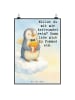 Mr. & Mrs. Panda Bild Pinguin Engel Pommes Design mit Spruch in Weiß
