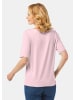 GOLDNER Kurzgröße:  Kombistarkes Halbarmshirt mit tonaler Zierkante in rosa