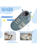 Yihakids Leder-Krabbelschuhe in Blau
