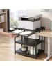 relaxdays Druckertisch in Schwarz - (B)60 x (H)70 x (T)50 cm
