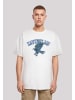 F4NT4STIC Heavy Oversize T-Shirt Harry Potter Ravenclaw Sport Emblem in weiß