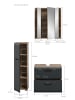 ebuy24 Badmöbelset Ice (3-teilig) Schwarz 105 x 30 cm