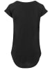 F4NT4STIC Long Cut T-Shirt Christmas Pinguin Muster in schwarz