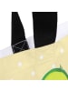 Mr. & Mrs. Panda Tote Bag Avocado Kern rollt mit Spruch in Gelb Pastell
