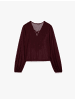 KOTON BLUSE LS in Bordo
