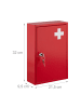 relaxdays Medizinschrank in Rot/ Weiß - (B)21,5 x (H)32 x (T)9,5 cm
