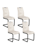 Beliani 4er-Set Esszimmerstuhl CISCO in Beige/Schwarz