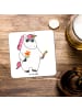 Mr. & Mrs. Panda Bierdeckel Einhorn Woodstock ohne Spruch in Weiß