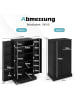 COSTWAY Küchenschrank 120cm in Schwarz