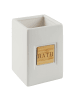 Beliani 4-tlg Badezimmer-Zubehör KOUROU in Beige/Braun