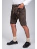 Edelnice Kurze Wildbocklederhose Gustl in dunkelbraun
