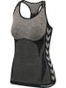 Hummel Hummel Top Hmlclea Yoga Damen Dehnbarem Atmungsaktiv Schnelltrocknend Nahtlosen in CHATEAU GRAY/BLACK MELANGE