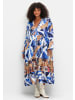 sheego Maxikleid in blau bedruckt