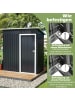 COSTWAY Gartenhaus Metall 163 x 86 cm in Anthrazit