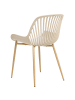 Beliani 4er-Set Esszimmerstuhl KLEVE in Beige/Braun