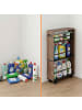 relaxdays Nischenwagen in Grau/ Schwarz - (B)15 x (H)80 x (T)45 cm