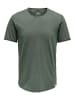 Only&Sons Rundhals T-Shirt Long Shirt in Grün-2