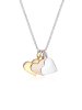 Elli Halskette 925 Rosegold Herz, Bi Color_Tri Color in Silber