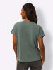 Heine Rundhalsshirt in khaki-goldfarben-geringelt