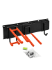 relaxdays 8-tlg. Wandhaken Set in Schwarz/ Orange