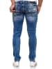 RESLAD Jeans Destroyed Stretch Denim in blau(2069)