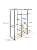 relaxdays 1x Faltschrank in Beige - (B)148 x (H)173 x (T)42,5 cm