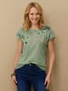 Sieh an! Rundhals-Shirt in eucalyptus-moos-bedruckt