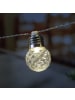 MARELIDA LED Solar Lichterkette  20 Kristallkugeln Lichtsensor L: 3,8m in transparent
