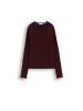 Coccodrillo Langarm-Rippstrick-T-Shirt in dunkelrot
