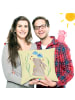 Mr. & Mrs. Panda Kissen 40x40 Hase Blume ohne Spruch in Gelb Pastell