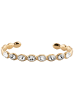 Damen-Armspange Multi Oval Crystals Goldfarben/Weiß L