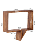 FineBuy Wandregal in Braun / Sheesham / 50x13x49