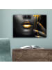 MuchoWow Leinwand bilder Gesicht gold schwarz (BxH)