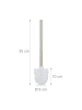 relaxdays 10 x Toilettenbürste in Silber/ Weiß - (H)35 x Ø 8 cm