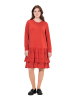 Ulla Popken Midikleid in ziegelrot