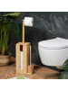 relaxdays WC Garnitur in Natur/ Weiß- (B)26 x (H)72,5 x (T)15 cm